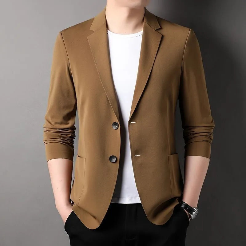 Blazer Masculino Verão Casual Solto Cor Sólida