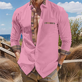 Camisa de tecido macio masculina