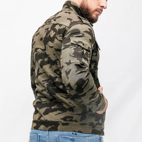 Jaqueta Casaco Jeans Camuflado Masculino Força Nacional