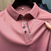 Camisa Polo Masculina de Seda Gelada